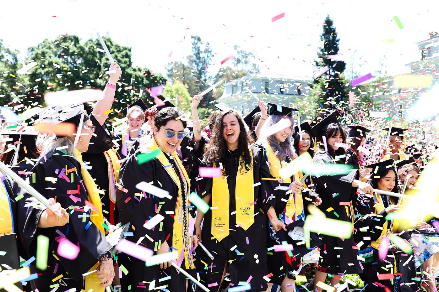 2024 graduates celebrate in a flurry of confetti