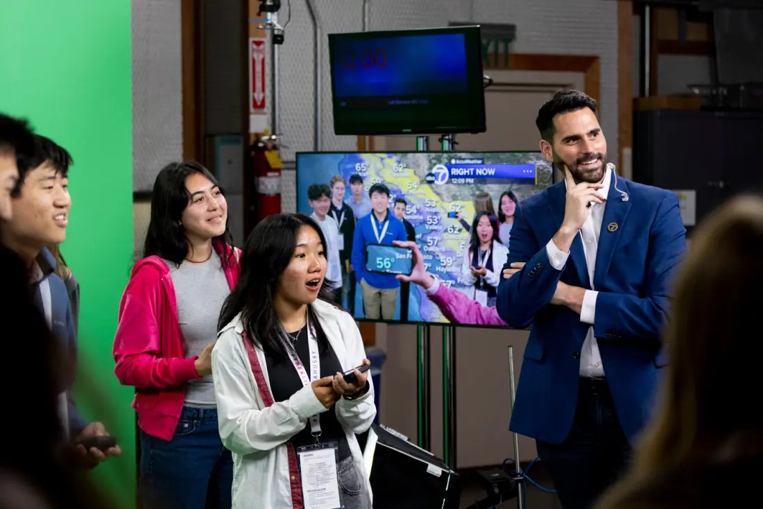 Northeastern students visit ABC7 Bay Area during the Experiential Treks on March 19, 2024 in San Francisco, California.